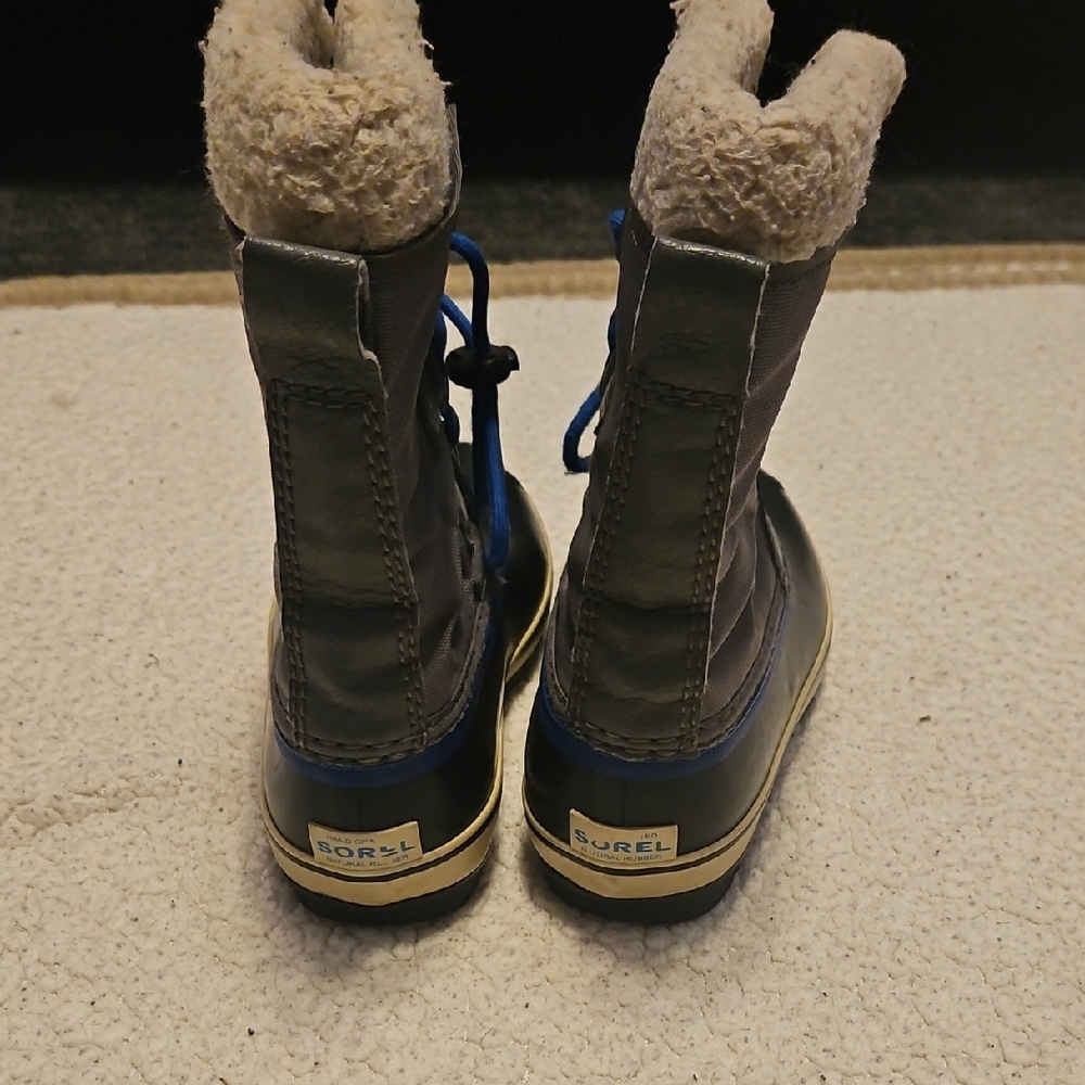 Sorel Kids Snow Boots - Gray and Blue